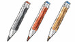 Illustration coloring pencil vector clip-art isolated