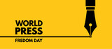 Fototapeta  - World Press Freedom Day - banner, card, background - vector illustration