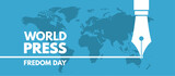 Fototapeta  - World Press Freedom Day - banner, card, background - vector illustration