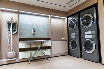 Wall Mural - Laundry room with washers and dryers