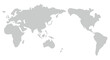 シンプルなグレーの世界地図
