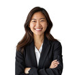 © 7AM - Asian businesswoman portrait. Beautiful businesswoman wearing black suit.