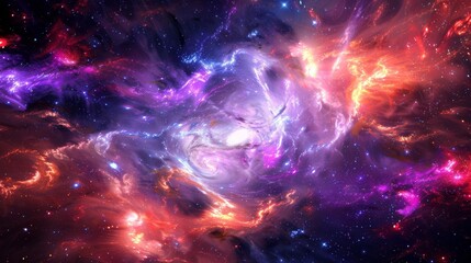 Wall Mural - high-resolution image of a colorful and intricate nebula in deep space