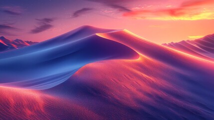 Poster - Serene sunset over sand dunes