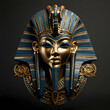 Egyptian pharaohs mask. 3d illustration with clipping path