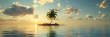 Image Of An Island With Palm Tree