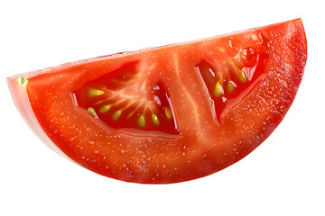 Wall Mural - Slice of tomato isolated on transparent background