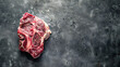 Raw fresh meat lamb mutton saddle Gray background Top view Copy space : Generative AI