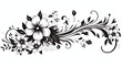 Black and White Floral Inks black and white design 