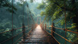As you walk across the bridge, feel the tranquility of nature. 