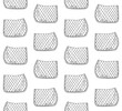 Vector seamless pattern of hand drawn doodle sketch outline horse equestrian saddle pad isolated on white background