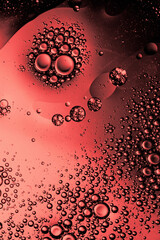 Wall Mural - abstract red liquid with air bubbles