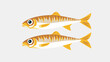Sardine icon vector illustration flat style. food icon