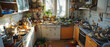 © ChubbyCat - A very messy and dirty kitchen that needs cleaning An absolute untidy disaster!