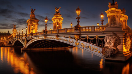  bridge over the river in night