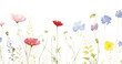 PNG Pastel flowers backgrounds outdoors pattern.