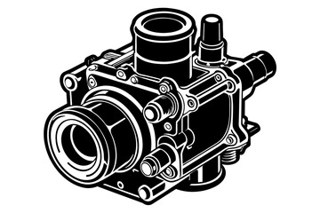 carburetor  vector silhouette illustration