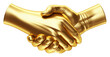PNG Business hand shake gold white background togetherness