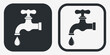 Water Tap Sign. Fauced Icons. Drinking Water - Symbol Template. Vector Printable