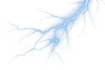 png blue lightning effect, transparent background