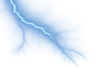 png blue lightning effect, transparent background