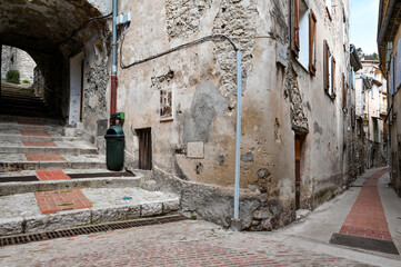 Sticker - narrow street in the town