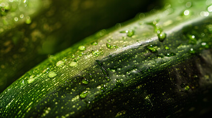 Wall Mural - Zucchini Fresh raw organic zucchini ready for cooking top view with copy space : Generative AI