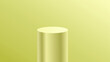 © aglayax - golden cylinder circle podium stage 3d Abstract minimal scene mockup products display, Stage showcase. Vector geometric forms.