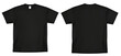 © Thak Pixel - black T-shirt template front and back mockup. Clear Mockup of realistic. on isolated background