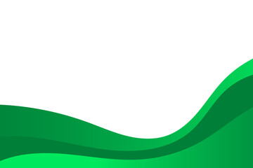 Wall Mural - Abstract green wavy business background. Vector illustration