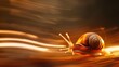 © CHAWA GEN - A trail of vibrant light following a speedy snail on the race track blender
