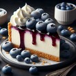 realistic blueberries cheesecake