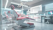 an ultra-modern dental care clinic with advanced dental chairs equipped with the latest technology for check-ups and treatments