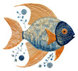 PNG Fish embroidery pattern animal. 