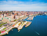 Fototapeta Boho - Santander city aerial view, Spain