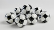 black and white soccer balls