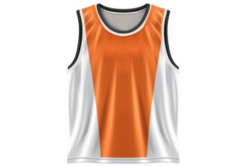 Wall Mural - Blank Basketball Jersey Tank Top. Isolated Athletic T-Shirt with Fashionable Design for Sports and Casual Wear