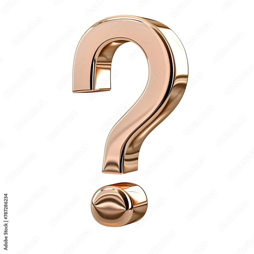 3D realistic glossy Question Mark isolated on transparent background ...