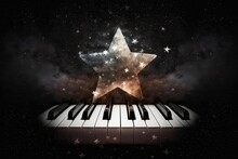 Fantasy Photo Of Piano With Star