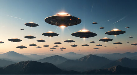 Canvas Print - ufo in the sky