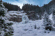 The beauty of Krimml Waterfalls during a snowy winter.