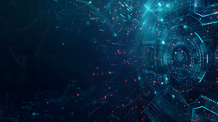 image depicting an encrypted cybersecurity network with data connections and futuristic interface