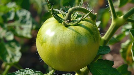 Poster - Unripe tomato found in a tomato plantation on a rural farm