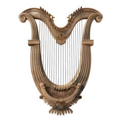 Roman Lyre of Roman Art isolated on transparent png.