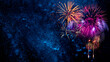 Fireworks with Abstract bokeh background