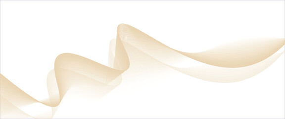 Abstract vector wavy lines flowing gold gradient color smooth curve on transparent background in luxury concept.vector