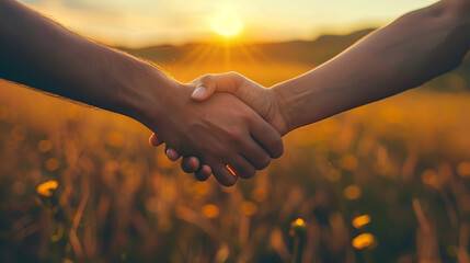 Wall Mural - couple holding hands