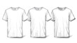 Regular fit white t-shirt mockup generative Ai