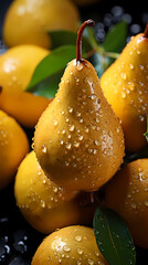 Wall Mural - fresh pears, commercial shooting