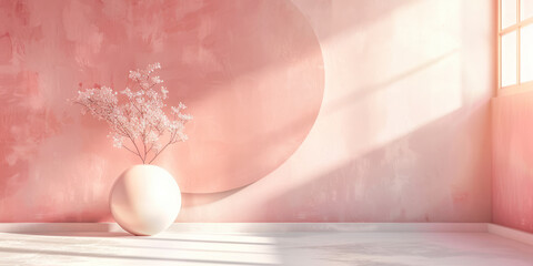 Wall Mural - Pastel product backdrop with design space. Product photo.